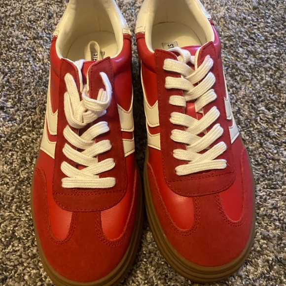 Steve Madden Shoes - Steve Madden Red Suede Dodge Sneakers